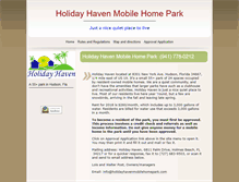 Tablet Screenshot of holidayhavenmobilehomepark.com